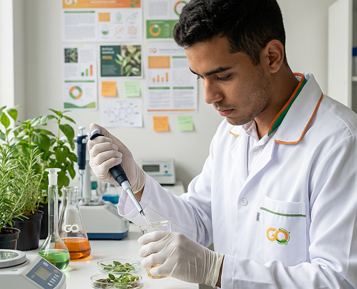 Pesquisador em laboratório